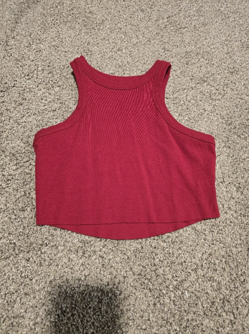 Ribbed Red Tank Top